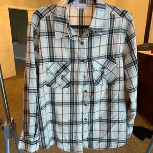 Pink Lily Plaid Button-Up Shirt